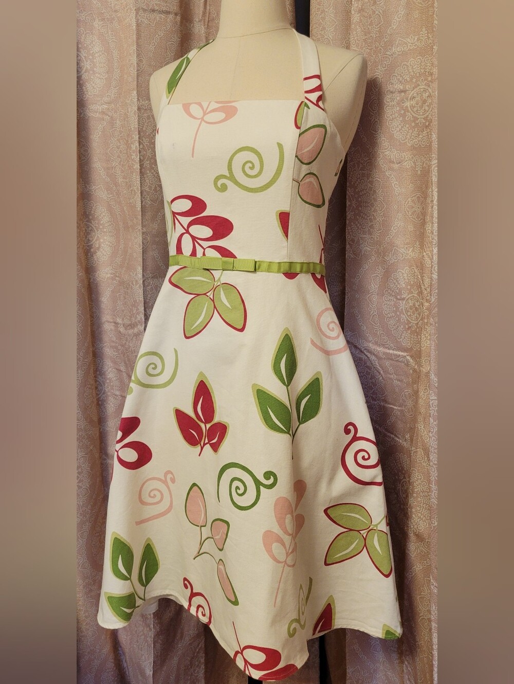 Kate Spade New York Floral A-Line Sundress with Green Accents - Women 4
